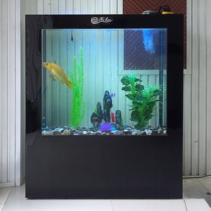 <span class=keywords><strong>400L</strong></span> Rechthoekig Ultra Helder Glas All-in-one Zoetwateraquarium met Ingebouwde Filter en Aluminium Alloy Stand voor de Woonkamer - Product Image 2