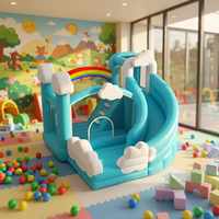 Nouvelle structure gonflable YOJA arc-en-ciel écologique avec toboggan, château pour enfants, trampoline Oxford pour le plaisir des tout-petits à l'intérieur