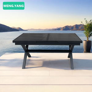 Ngoài Trời Patio Nhà Hàng Đồ Nội Thất Không Thấm Nước Nhôm Ally Vườn Bàn Ăn Và Dệt Sợi Dây Thừng Ghế Đặt Cho Sân Sau - Product Image 3