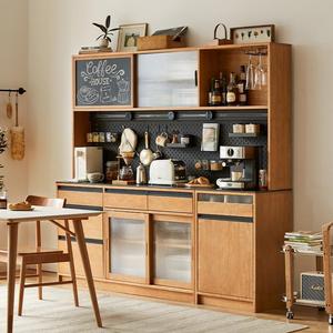 Solid Wood <b>Sideboard</b> Cherry Wood Multi Functional <b>Kitchen</b> Cabinet For Dining Room 900mm Above - Product Image 1