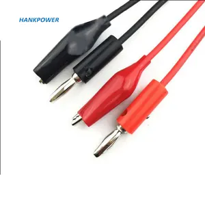 Alligator Clip To Banana Plug wire Black And Red Test Lead Battery Clips Jumper Crocodile Clips Cable Custom Available