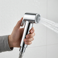 Metalique 210058 Chrome Desain Ergonomis ABS Portabel Genggam Semprotan Tekanan Tinggi Toilet Bidet Kamar Mandi Keran Kesehatan