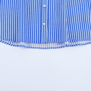 <span class=keywords><strong>In</strong></span> Stock camicetta Casual <span class=keywords><strong>a</strong></span> maniche lunghe <span class=keywords><strong>a</strong></span> <span class=keywords><strong>righe</strong></span> blu monopetto monopetto Casual da donna - Product Image 6