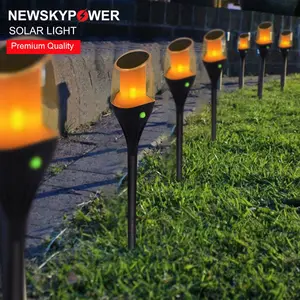 Açık su geçirmez bahçe gece lambası Tiki yakıcılar için güneş meşale ışıkları açık yolu bahçe peyzaj dekorasyon