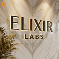 Enseigne rétroéclairée LED haute luminosité, taille personnalisée, lettres 3D lumineuses en acrylique et métal pour enseigne murale de magasin de proximité