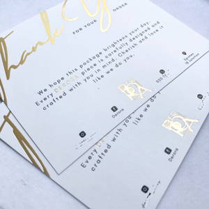 Papier de conception de <span class=keywords><strong>texte</strong></span> imprimé personnalisé cartes de <span class=keywords><strong>remerciement</strong></span> avec logo en feuille d'or cartes d'invitation de <span class=keywords><strong>mariage</strong></span> de luxe cartes de vœux - Product Image 6