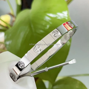 Wholesale Luxury Jewelry Stainless Steel PVD Plated Real Gold Silver <strong>Loves</strong> Screw Screwdriver Nail <strong>Bracelet</strong> for Men Women Bangle - Product Image 6