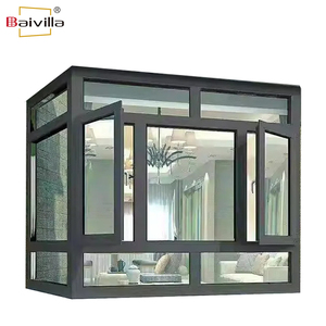 Nhà Máy bán hàng trực tiếp nhôm vườn kính cửa sổ Thiết kế nhôm bay và cửa sổ cung - Product Image 1