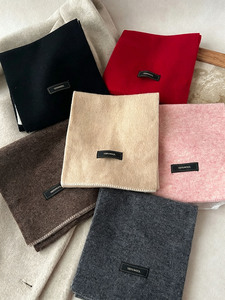 100% Wool <b>Scarf</b> Winter Warm Knit <b>Scarf</b> Fashion <b>Ladies</b> <b>Neck</b> Wrap Travel Outdoor Elegant Simple Knitted Narrow <b>Scarf</b> Daily Wear - Product Image 1