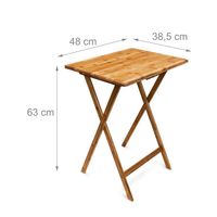 Table pliable moderne et écologique en bambou 100% naturel avec étagère de rangement et coin, idéale pour les bars à domicile