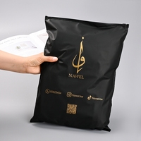Sac d'emballage en plastique transparent personnalisé pour vêtements, sac à fermeture éclair givré avec logo, sac à fermeture éclair