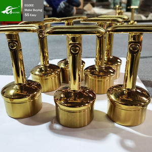 SS304 отливка отшлифованная по индивидуальному заказу цветная отделка Заводская нержавеющая сталь поручень трубчатый кронштейн балконные перила аксессуары стойка - Product Image 2