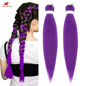 Cheveux tressés pré-étirés en crochet africain HQ Mixed Proc Discount, dreadlocks, cheveux de tressage pré-étirés, soie à basse température - Product Image 2