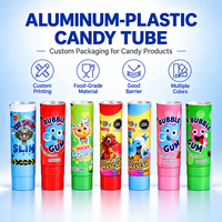 Tube d'emballage alimentaire imprimé couleur personnalisé pour confiture, motif lumineux, promotion de marque