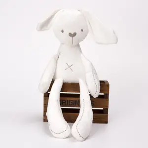 Mainan mewah untuk bayi, hadiah mainan kelinci telinga panjang 42CM untuk anak bayi boneka mewah kelinci telinga panjang cantik