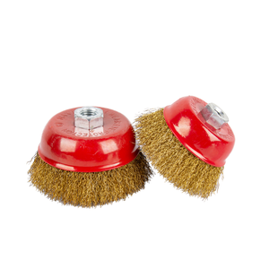 Cepillo de copa de alambre de acero de desbarbado de 3 pulgadas Precio barato para la eliminación de óxido de metal - Product Image 1