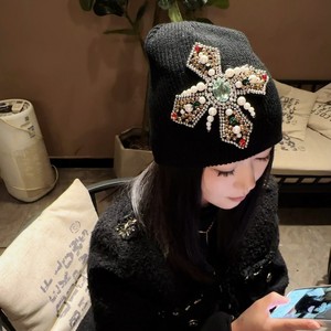 <span class=keywords><strong>Bonnet</strong></span> <span class=keywords><strong>Femme</strong></span> Y2K en Tricot Doux et Extensible avec Strass Brillants pour l'Hiver et le Ski - Product Image 6
