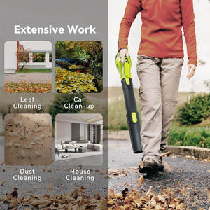Souffleur de feuilles électrique sans fil industriel 21V-48V 500W avec batterie lithium-ion et contrôle à 6 vitesses pour l'entretien des pelouses, le dépoussiérage des voitures et la déneigement - Product Image 3