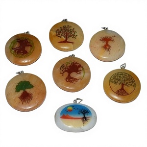 Colgante de Piedra de Ágata con Diseño Variado y Colorido para Unisex, Aniversario-crystalexport.com - Product Image 1