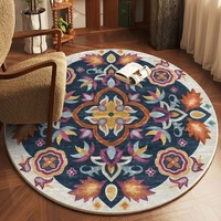 Vintage Black Polyester Carpet Non-Slip Exercise Entrance Mat Farmhouse Bedroom 10 Feet Woven High Pile Custom Area Rug Extra