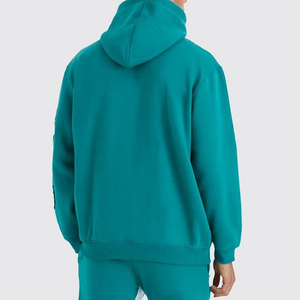Conjunto de Sudadera con Capucha Azul Marino para Hombre, Corte Holgado, Forro Polar, Estampado de Letras, Chándal Informal con Bolsillo, Ropa de Otoño - Product Image 6