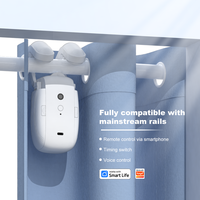 Moteur de rideau électrique intelligent moderne compatible Alexa Google Home, application ZigBee Tuya, en matériau PC sûr pour fenêtres coulissantes