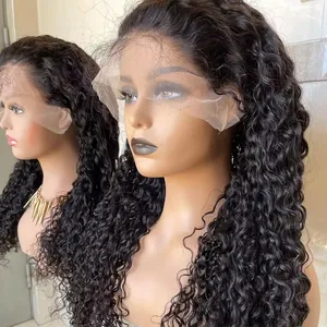 Raw Cambodian Hair Wig 180 Density 20 Inch Hd Deep Wave Lace Frontal Wig 13x4 Lace Front Human Hair Wigs With Baby Hair