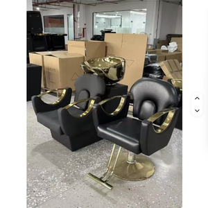 Fauteuil de lavage semi-inclinable en cuir de luxe léger pour salon de coiffure et barbier, vente en gros - Product Image 6