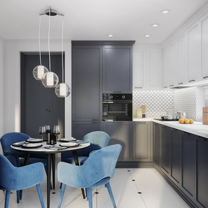 Balom Island Nội Thất Nhà Bếp Tủ Nhà Bếp Kiểu Mô-đun Thiết Kế Nhà Bếp Tùy Chỉnh MDF Trắng Hiện Đại - Product Image 4