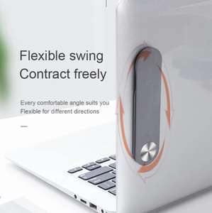 2-in-1 draagbare opvouwbare lichtgewicht ABS laptop- en telefoonhouder voor bureau en buitengebruik - Product Image 6