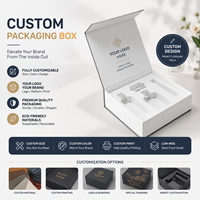 Boîte cadeau magnétique personnalisée avec insert en mousse EVA prédécoupée, impression de logo personnalisée sur le couvercle, emballage de produit de luxe, OEM, vente en gros