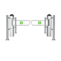 Porte battante électrique pour piétons en acier inoxydable, tourniquet pour système de contrôle d'accès des supermarchés et centres commerciaux