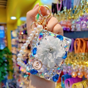 Khá gương <span class=keywords><strong>make</strong></span> <span class=keywords><strong>up</strong></span> với tinh thể kim cương chìa khóa xe Keyring Keychain với hợp kim kẽm cho phụ nữ thiết kế và Phụ kiện túi xách - Product Image 4