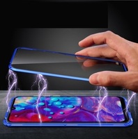 Adsorption magnétique Pare-chocs En Métal Double Face de Téléphone Portable En Verre Trempé Pleine Couverture Pour Xiaomi Pour Redmi Note 9 S 9 S 9 Pro