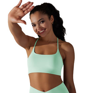 Soutien-gorge de sport respirant pour femmes Gym Fitness dos nu bretelles croisées haut de yoga pour la course et la randonnée - Product Image 2