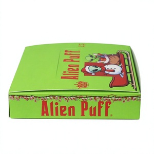 Papier à rouler Alien Puff imprimé Noël, format King Size, brun non blanchi, écologique, qualité alimentaire, végétalien, gomme naturelle pure, combustion lente - Product Image 4
