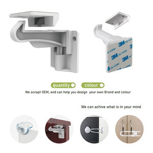 Ensemble de sécurité pour enfants : 4 pièces, bloque-portes pour placard et tiroir, installation facile, verrous pour bébés pour la sécurité à la maison - Product Image 2