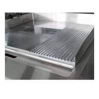 Plaque de cuisson à gaz CPVKRY en acier inoxydable, puissance réglable, protection anti-extinction intégrée, nettoyage facile, double zone commerciale