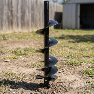 Tarière de forage de poteaux robuste de 12 pouces pour excavatrice de 1 à 2,5 tonnes avec trépan hélicoïdal, pression de fonctionnement de 205 bars, pour le forage du métal - Product Image 2