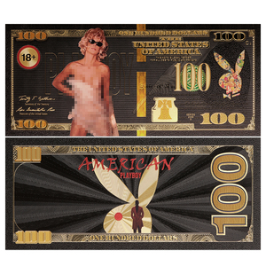 Billet de banque en plastique doré, coloré, sexy et original, design personnalisé 2026, thème anime noir, pour collection - Product Image 5