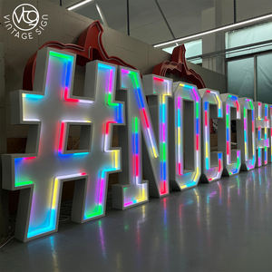 4FT gigante tendone <span class=keywords><strong>lettera</strong></span> con lampadine RGB festa di compleanno decorazione celebrazione celebrazione di laurea segno di cambiamento di colore all'aperto impermeabile - Product Image 4