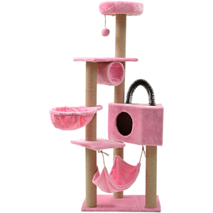 Modern Tall High Quality All-Season <b>Cat</b> Tower <b>Scratching</b> <b>Posts</b> Condos Top Perch Rattan Wooden <b>Cat</b> <b>Tree</b> - Product Image 4