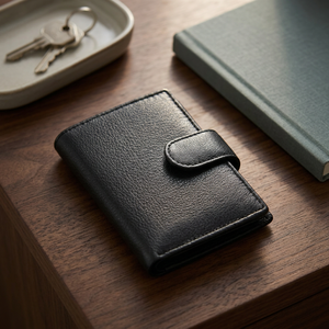 Leather <b>Wallet</b> With <b>Compact</b> Multi Slot Storage Design For Men And Women Business Travel Casual And Everyday Carry Use - Product Image 1