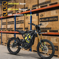 Moto électrique tout-terrain pour adulte 2026 Light Bee X Sur Ron 8000W, cadre en alliage d'aluminium, moteur brushless, batterie lithium 60V, livraison rapide en stock