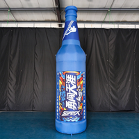 Réplique réaliste de bouteille de bière gonflable personnalisée en tissu Oxford pour événements marketing commerciaux