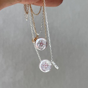 Collar de Jadeíta Roja con Diseño de Cielo Estrellado y Diamantes Desnudos, Color Blanco Transparente, para Mujer, Plata de Ley S925, Collares de Cristal Brillante - Product Image 1