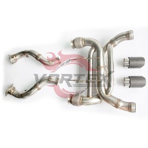 ท่อไอเสีย Vortex SS304 แบบเต็มระบบ Turbo-back สำหรับ McLaren 720S 720 Spider พร้อมท่อดาวน์ไปป์แบบป้องกันความร้อน ระบบท่อตรง X-Pipe สำหรับรถแข่ง - Product Image 5