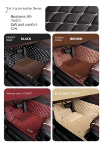 Alfombrillas Personalizadas para Automóviles, Bordadas, de <span class=keywords><strong>Microfibra</strong></span> de PU, Acolchadas, de Cuero Sintético de PVC (con Relleno de Esponja), Gran Venta - Product Image 3