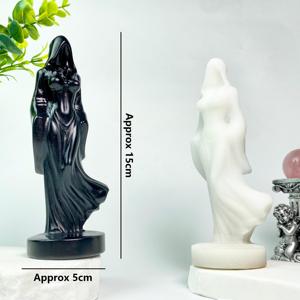 Estatua de Bruja Tallada en Cristal Natural al por Mayor, Tallado de Obsidiana para Halloween, Decoración del Hogar <span class=keywords><strong>y</strong></span> Regalo - Product Image 3