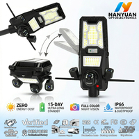 Caméra de surveillance solaire avec éclairage public LED Wi-Fi extérieur et projecteur solaire
